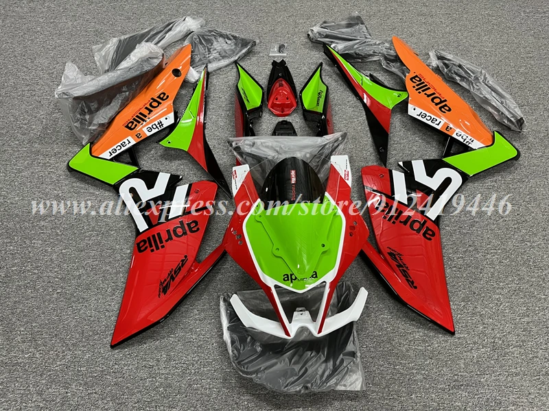 4Gifts New ABS Fairings Kit Fit for Aprilia RSV4 1000 2009 2010 2011 2012 2013 2014 09 10 11 12 13 14 Bodywork set Red Orange