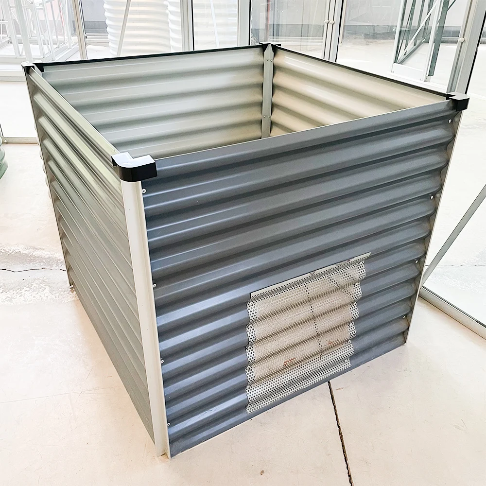 Vitavia CR-CPGR Modern Outdoor Home Composting Equipment Steel Worm Compost Bin 0.6m Capacity for Garden Backyard Courtyard