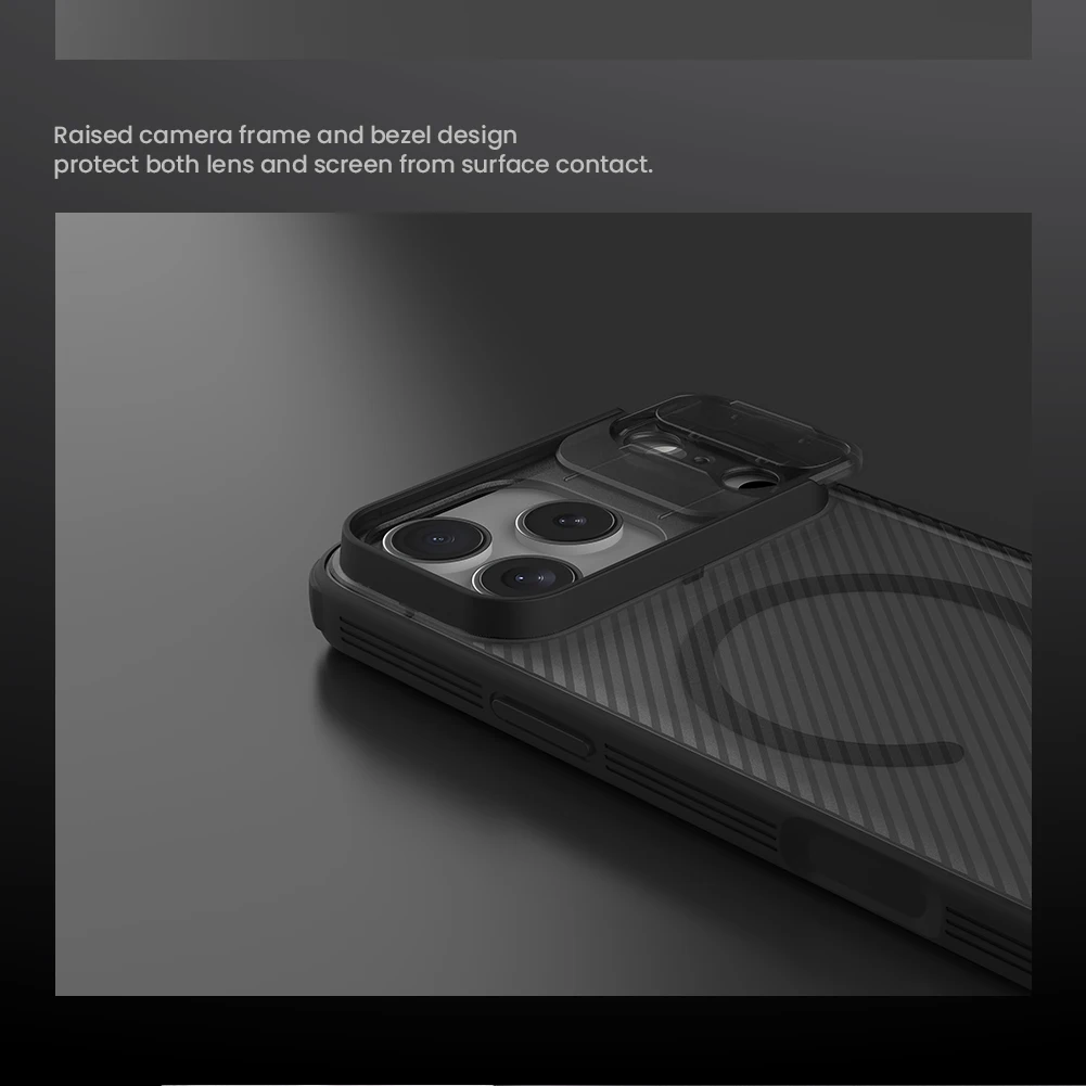 NILLKIN Für iPhone 18 Pro Max Hülle Magnetische Camshield-Hülle 17 Pro Max Linsenschutz Mit Magnetischer Saugfunktion Durchscheinend – Detail 9