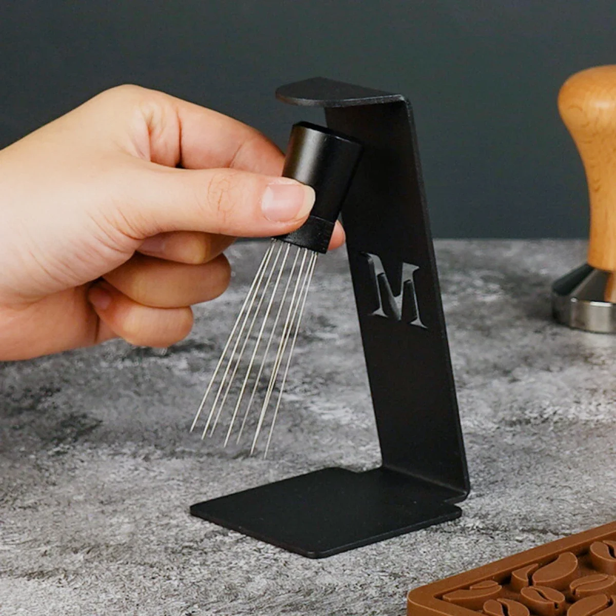 Coffee Needle Espresso Coffee Stirrer Distribution Tool Portable Handheld Coffee Mixers Tamper Dispensers Barista Accessories