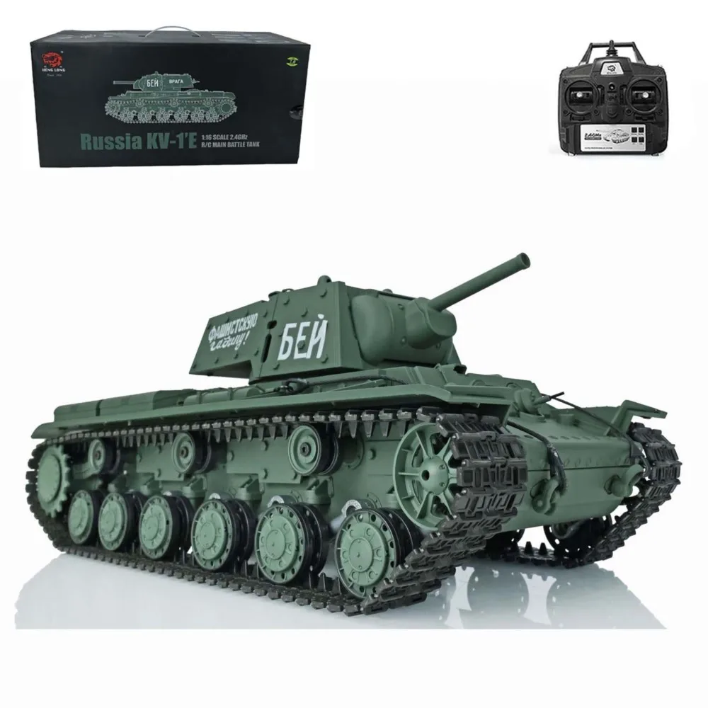 اللعب TK-7.0 2.4G هنغ طويل 1/16 مقياس 7.0 البلاستيك Ver السوفياتي KV-1 RTR دبابة مع جهاز للتحكم عن بُعد نموذج 3878 3879 لعبة خضراء راديو الجيش سيارة TH17461 #5