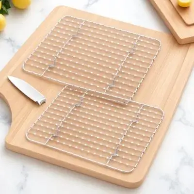 

2pcs Steel Cooling Thickened Wear-resistant Household Wire Rack Wire Kitchen Rack Rust-proof Baking Accessories