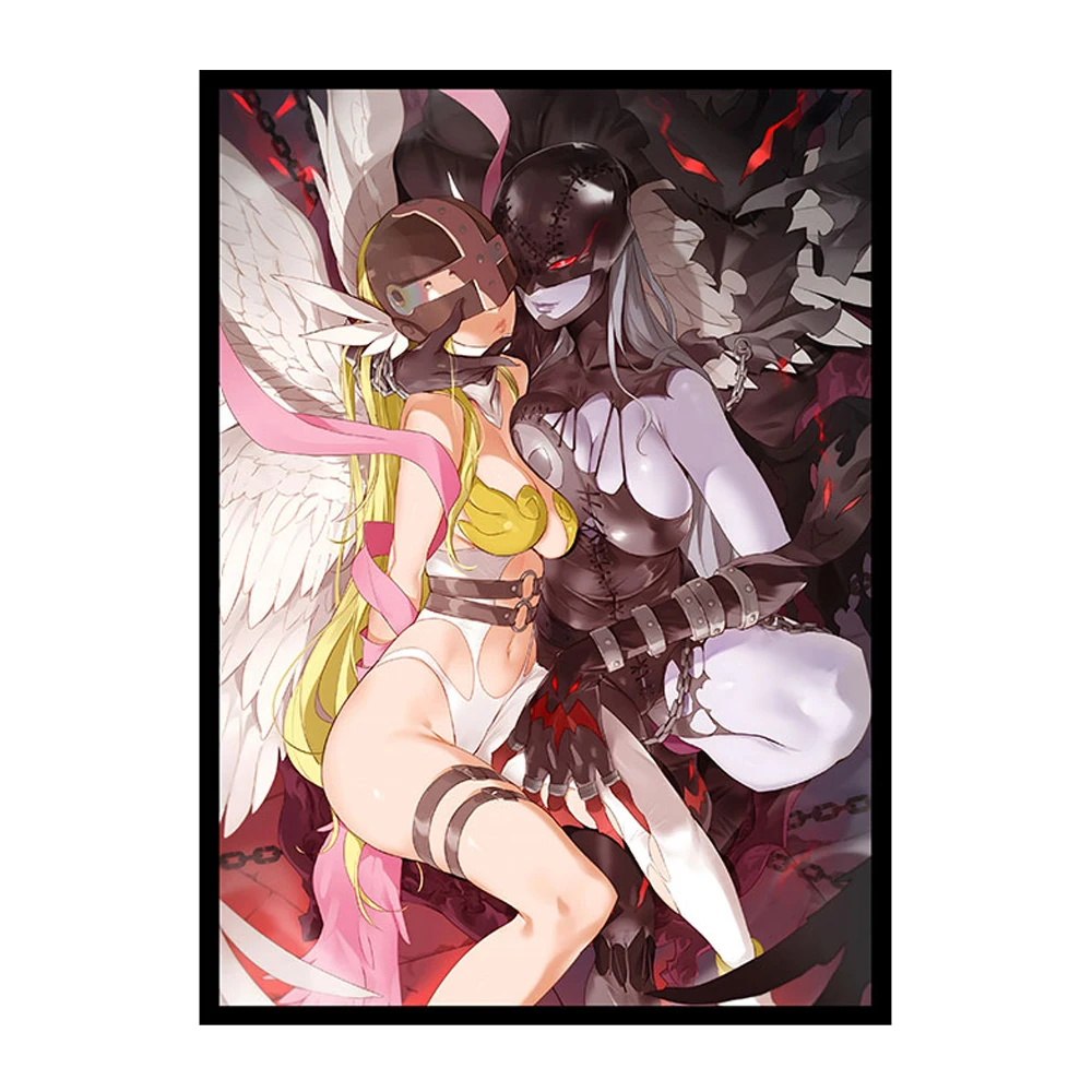 50 Stück Folie Anime Karten hüllen 66x91mm Cartoon TCG Karten hüllen zum Laden von holo graphischen Karten hüllen für MTG/Pkm