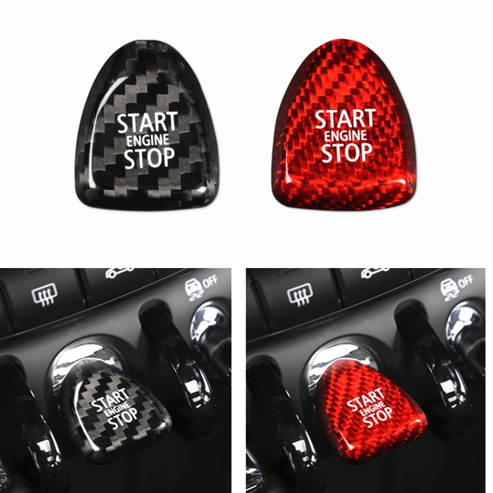 Engine Start Stop Switch Key Button Cover Trim Sticker Strip For Mini Cooper Clubman F54 F55 Hatchback F57 Convertible F60