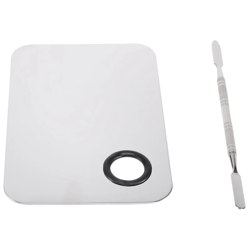 

B25B Professional Makeup Palette Tray Mixed Make Up Stainless Steel Liquid Foundation Palette Watercolor Art Makeup Tools