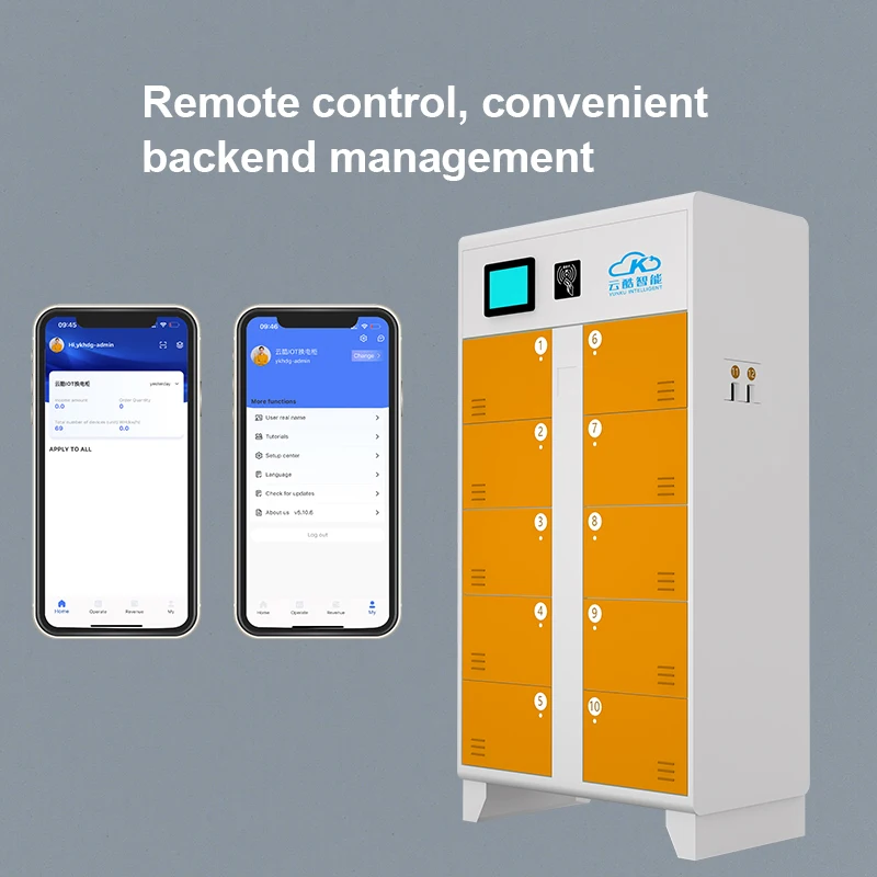 Outdoor Use 10 Slots and 4 External Ports Battery Charging Cabinet for  Electric Bikes and Scooters