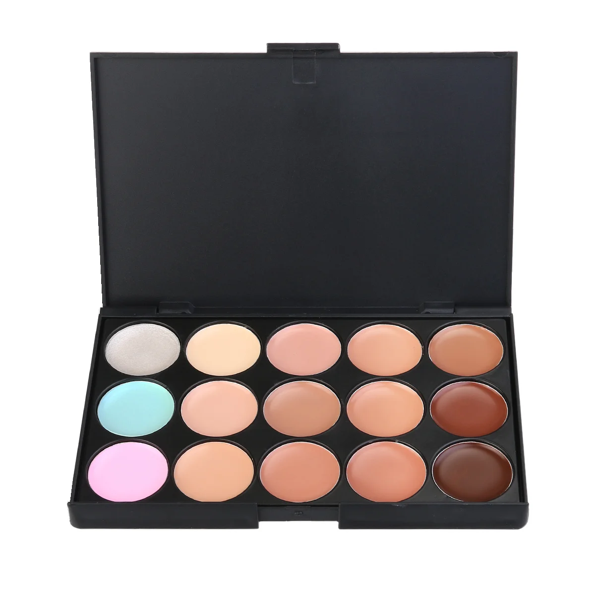 Concealer Brush Slant Head For Face Powder Blusher Application Portable Tool All Skin Types 15 Colors Concealer Palette