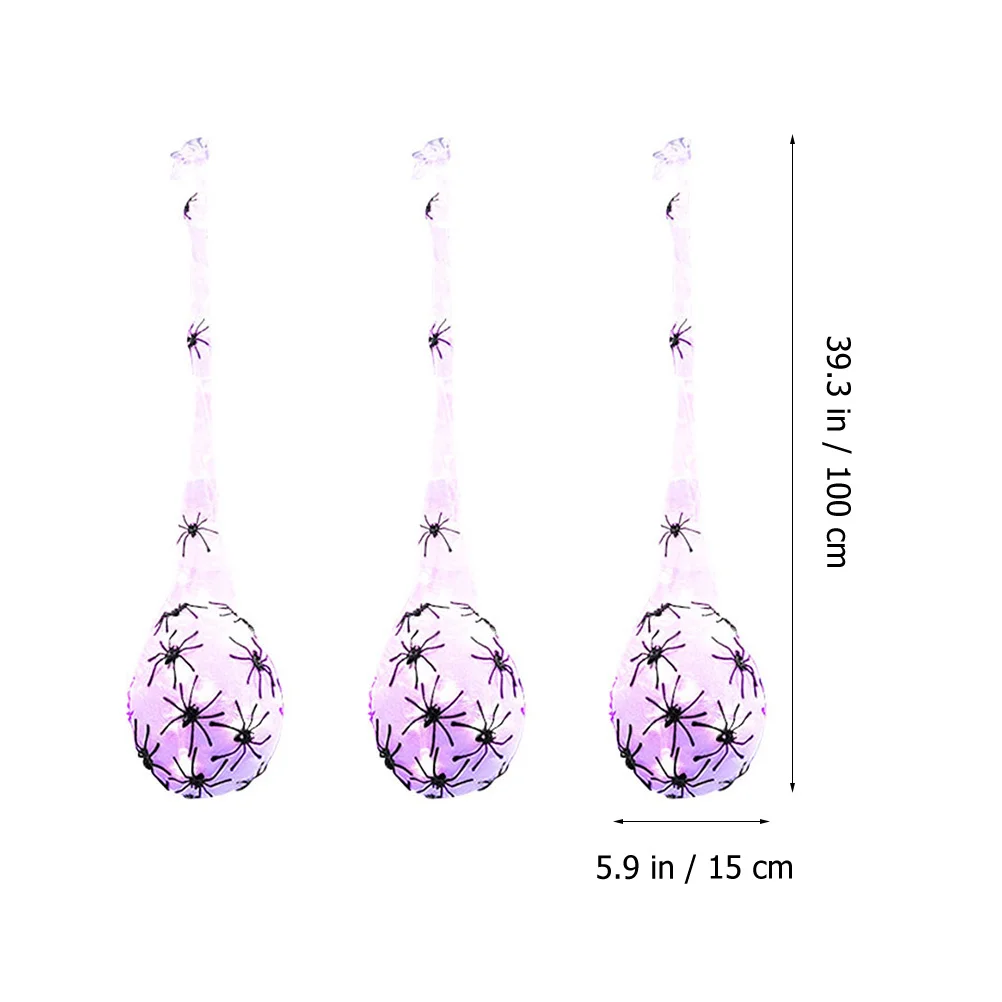 

3 Pcs Spider Egg Sack Halloween Decor Decoration Hanging Decorations Indoor Props