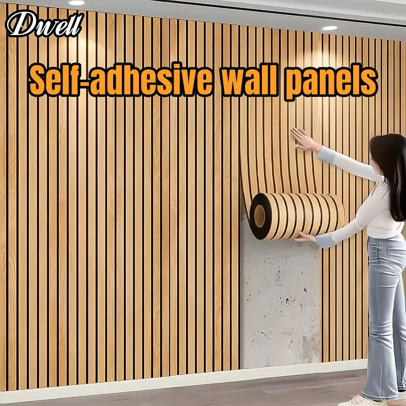 

Faux Wood Grain Self-Adhesive Wallpaper for Kitchen Bedroom Wall Renovation Peel & Stick Pvc Wall Panels for Interior Decoration