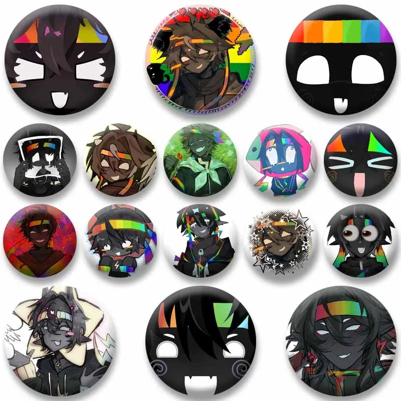 Funny Game Spokeishere Spoke Soft Button Pins Handmade Coin Badges Cartoon Role Playing Brooches Bag Shoes Collar Decor Jewelry