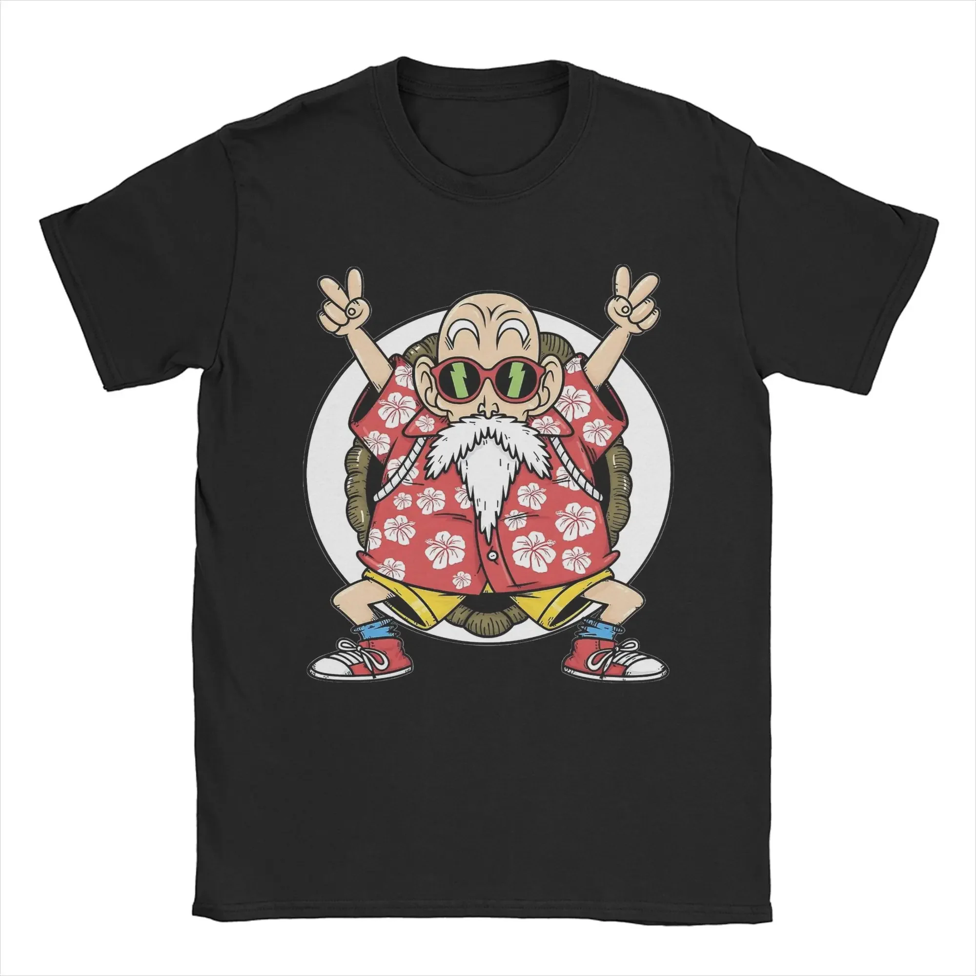 Dragon Ball Master Roshi Turtle Immortal T Shirts for Men Kids Fashion Pure Cotton Crew Neck Short Sleeve T Shirt Summer Tops