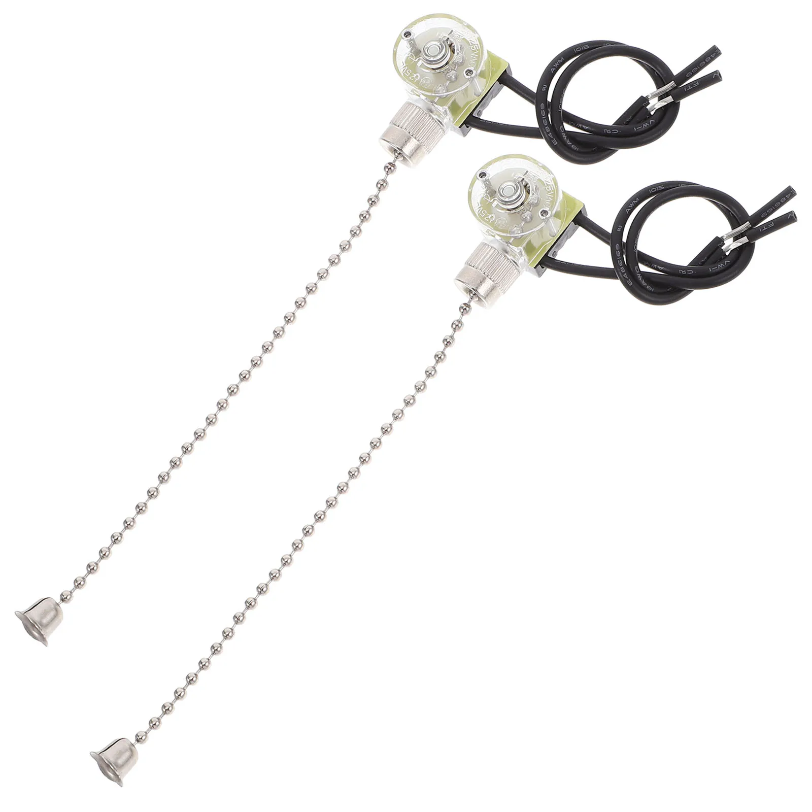 

2 Pcs Nickel-plated Copper Pulls Chain Switch Charm Extender Ceiling Lamp Accessories Decorative Home DIY