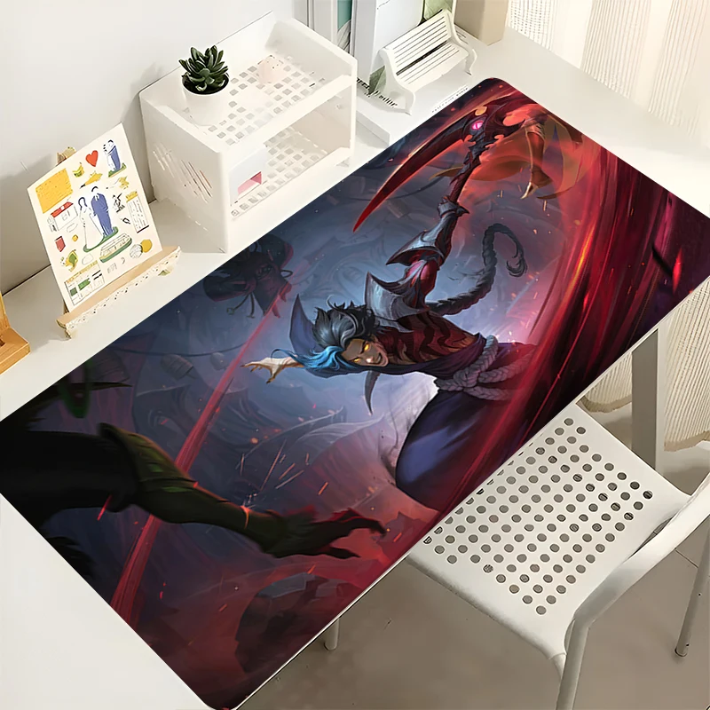 

Mousepad L-league of Legends Kayn Pattern Gaming Mats PC Accessories Mouse Pad Rubber Desk Mat Non Slip Table Mat Keyboard Pad