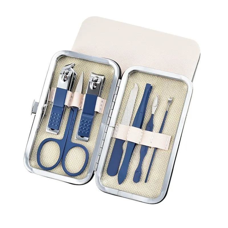 Nail Clipper Set 7PCS Set Personal Care Tool Finger and Toe Nail Clippers Splatter Proof Includes Travel Case Makes a Great Gife