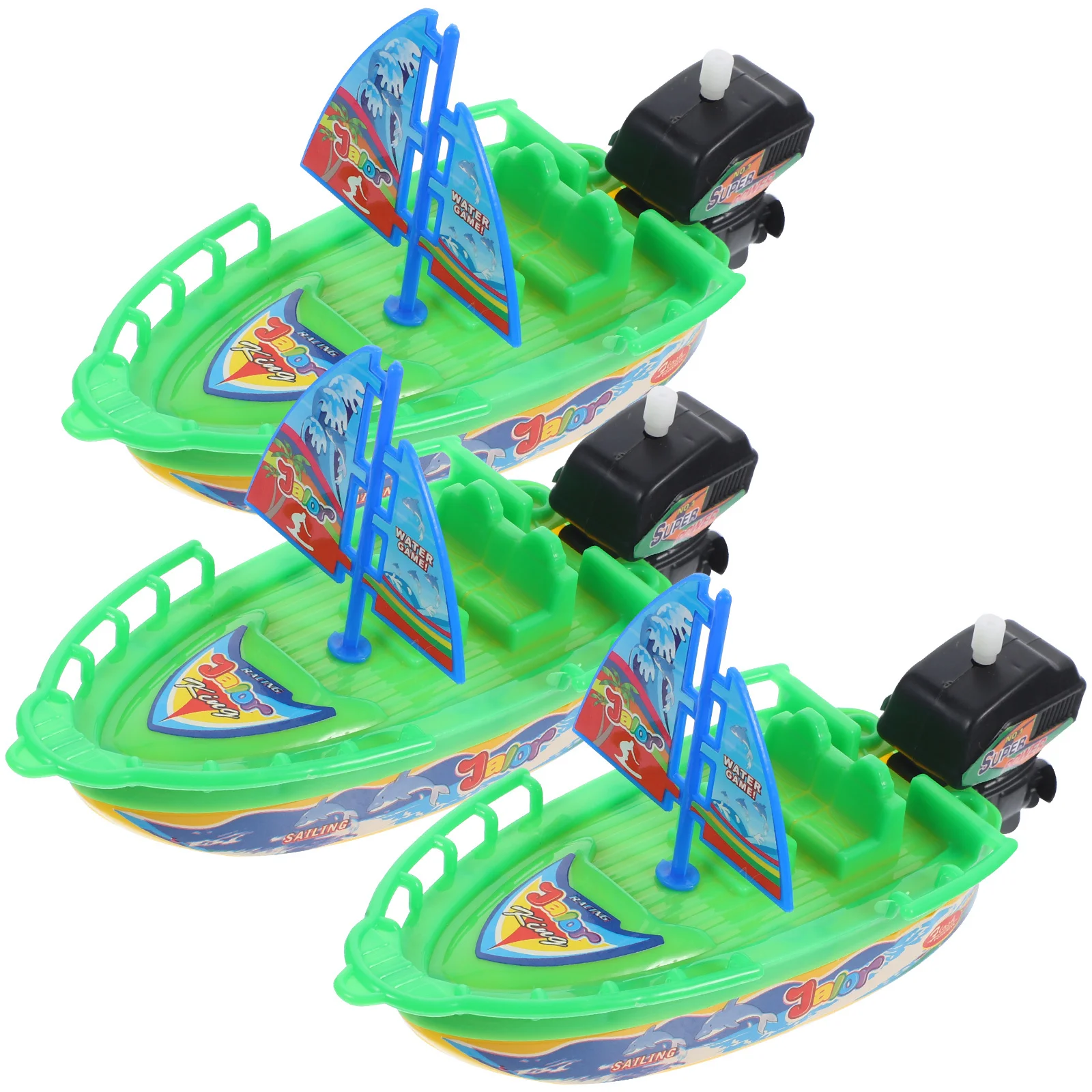 เรือใบลอยน้ำ 3 ชิ้น สำหรับเด็กเล่นในสระว่ายน้ำ ของเล่นพลาสติกรูปสัตว์ ของเล่นอาบน้ำ เรือลอยน้ำสำหรับเด็กเล็ก ของเล่นเล่นน้ำในห้องอาบน้ำ