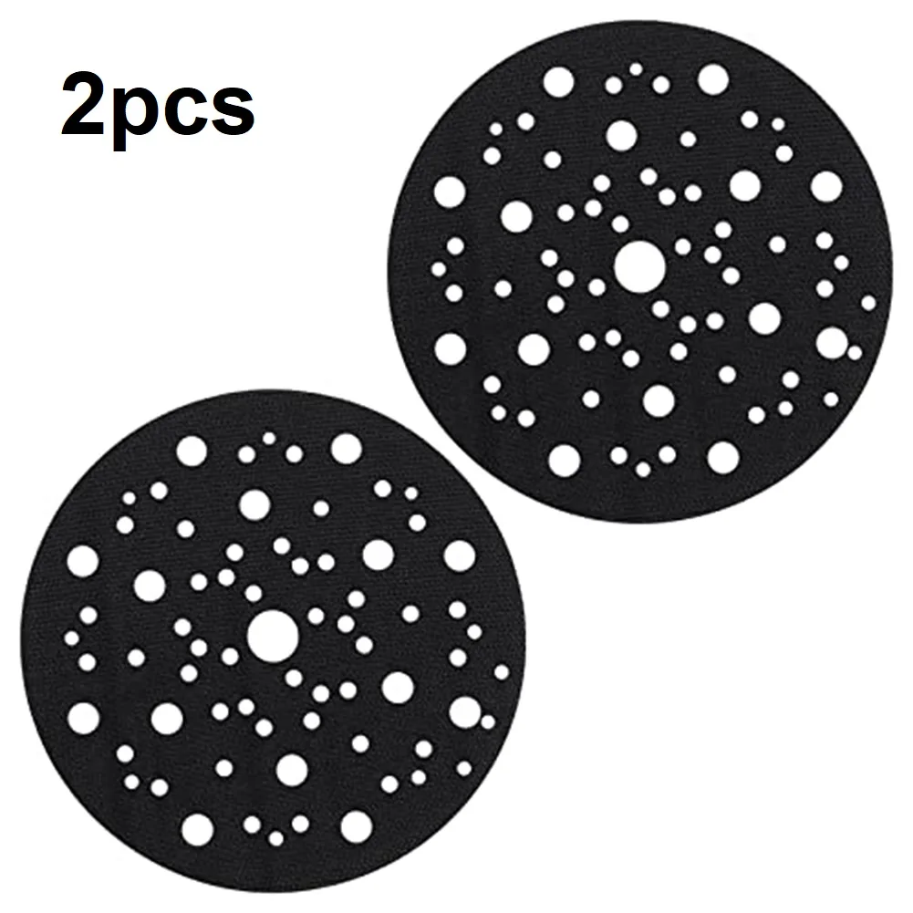 

2pcs 6inch Sanding Pad Hook And Loop 67 Hole Soft Interface Pad Adhesive Protective Discs For Pneumatic Electric Polisher Sander