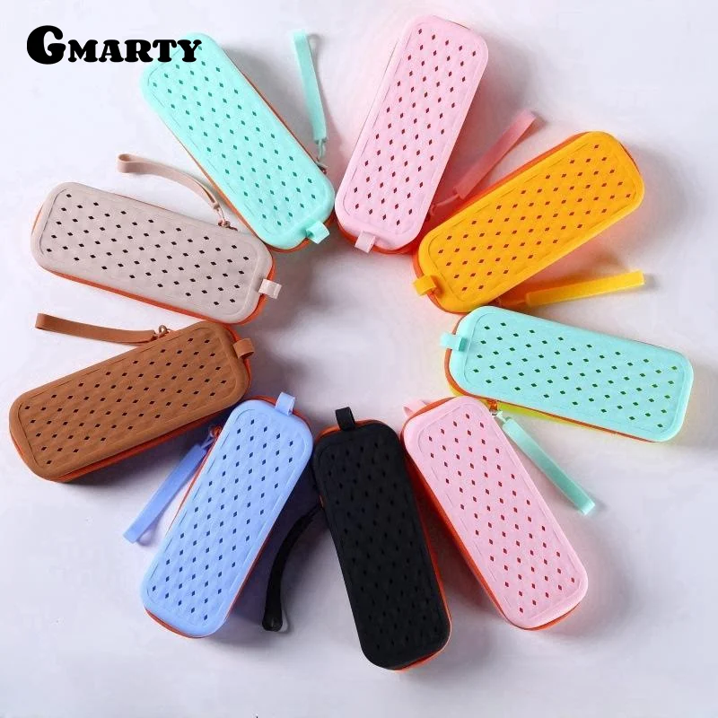 Swim Goggle Case For Swimming Silicone Protective Bag With Drain Hole For Goggles Large Capacity