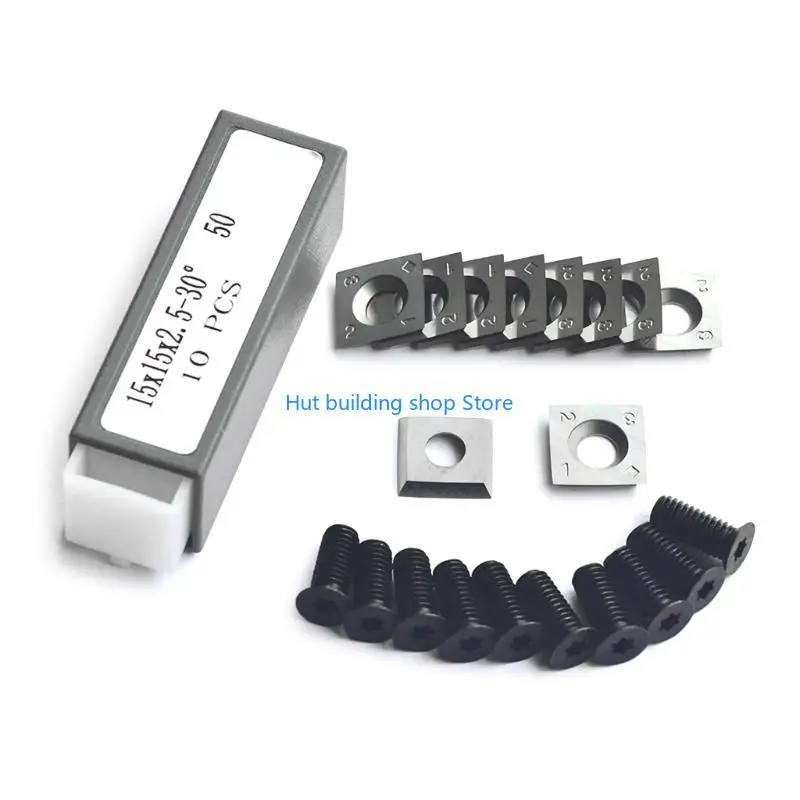 

T21C 15mm Square Cutter Inserts Replacement for Woodworking Helical Planer Heads and WoodLathe Tools
