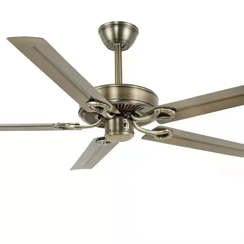 Traditional Retro Bronze Remote Control Ceiling Fan with Light Living Dining Room Exhibition Hall