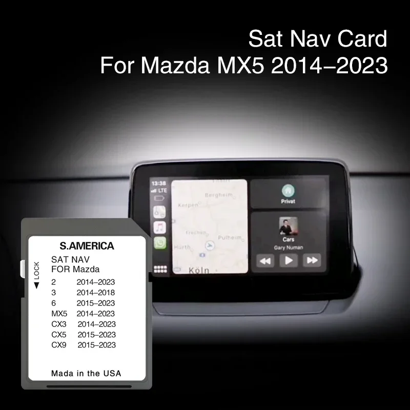 

Suitable for Mazda MX5 from 2014 to 2023 Vehicle Naving GPS SD Memory Card Coverage Martiniqu Panama The Bahamas Venezuela