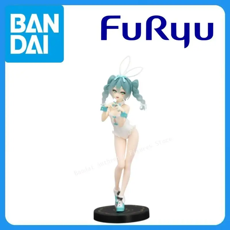 在庫あり本物の-furyu-ボーカロイド初音ミク-bicute-bunnies-rurudo-ホワイト版アニメフィギュアガレージキットアニメ漫画モデルおもちゃ
