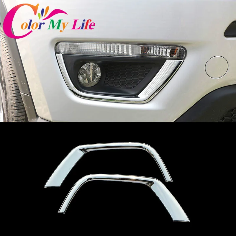 

ABS Car Front Fog Lamps Protective Cover Fog Lights Light Covers Sticker for Jeep Compass 2017 2018 2019 Accessories