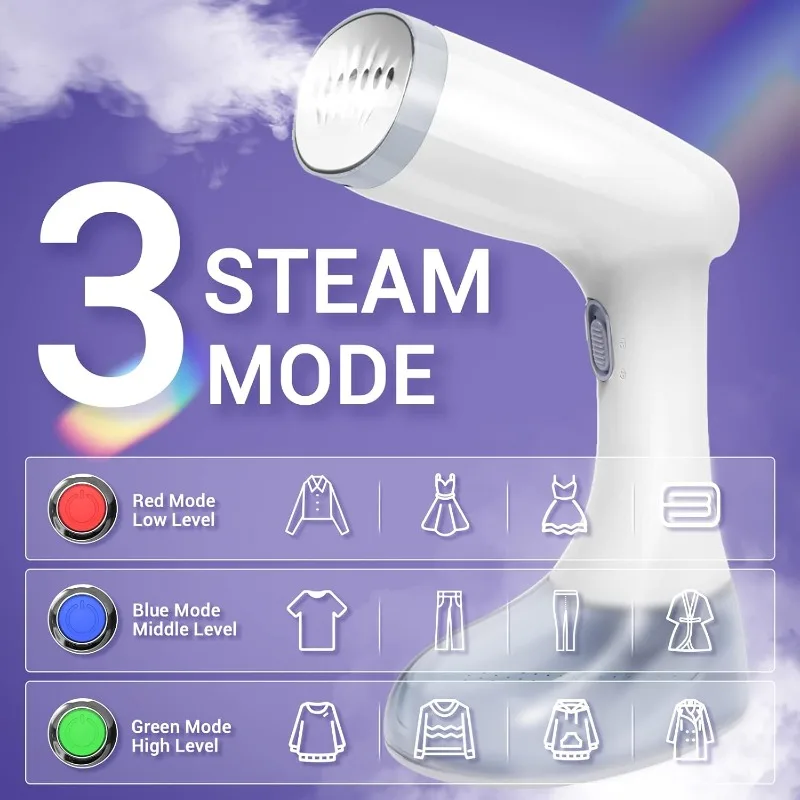 مكواة بخار للملابس المحمولة مع قفازات كي الفرشاة، مكواة بخار للملابس بقدرة 1350 وات مع خزان 380 مل، مكواة بخار من القماش المحمولة بإيقاف تلقائي