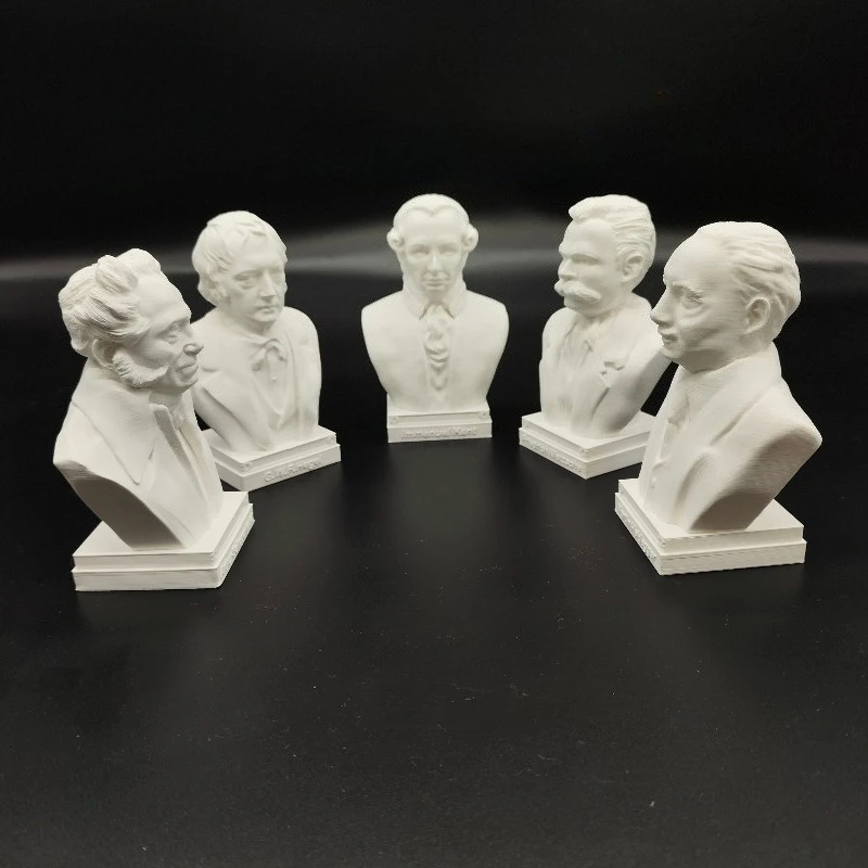 Figuras de busto de filósofo alemán Kant, Hegel, Schopenhauer, Nietzsche, Heidegger, modelo impreso en 3D, miniaturas para colorear DIY, 10cm