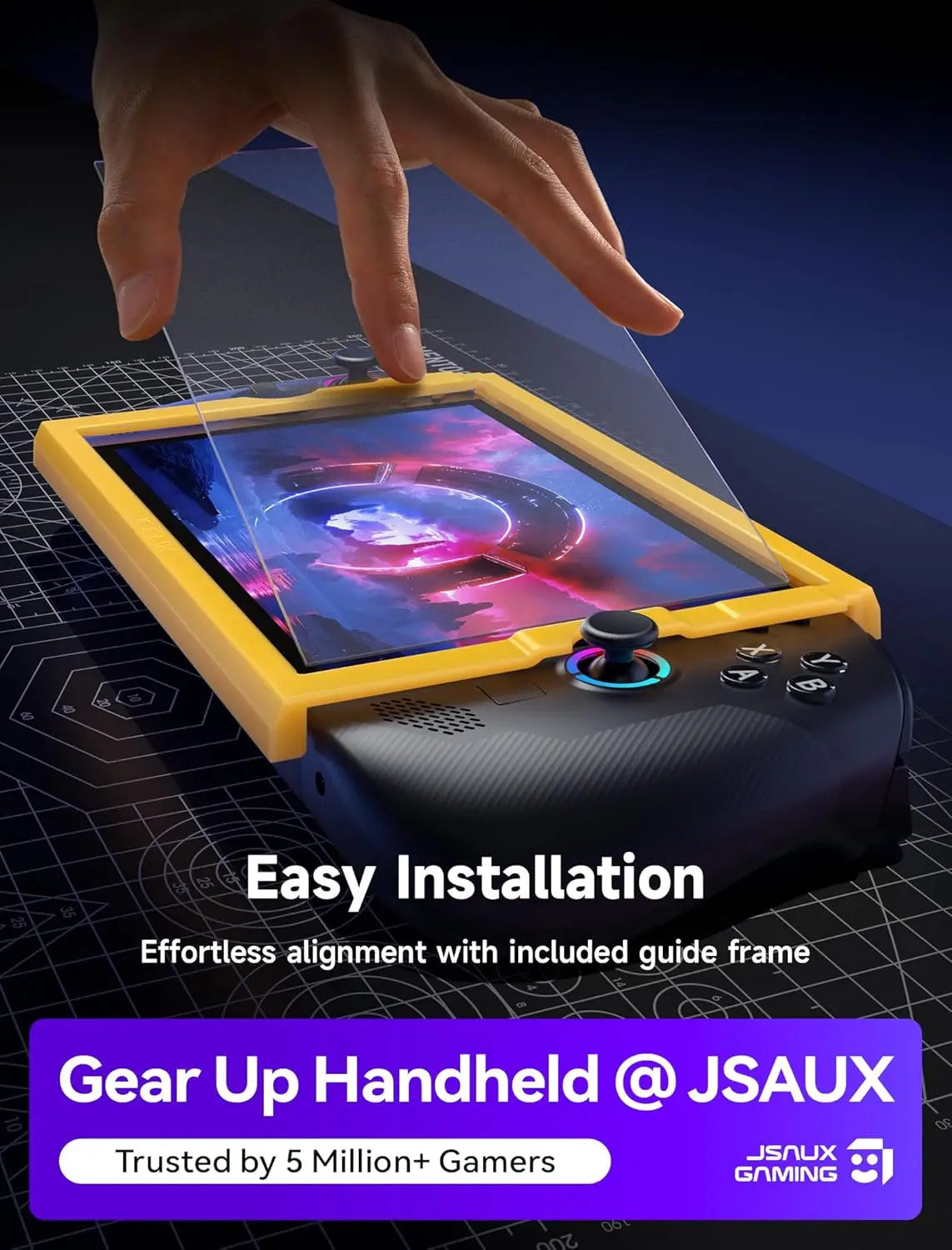 واقي شاشة مضاد للتوهج مكون من قطعتين لهاتف Legion Go S 8 بوصة، سهل التركيب مع إطار توجيه، تغطية كاملة 8 بوصة، زجاج غير لامع
