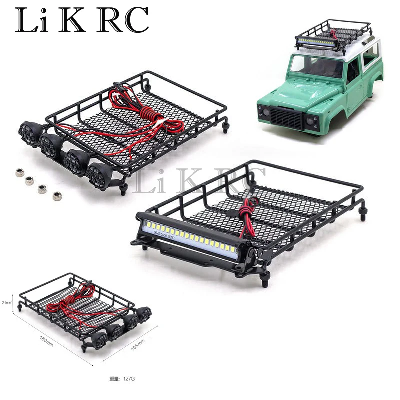 

Metal Luggage Carrier Tray Roof Rack with Light Accessories for 1/12 RC Car MN D90 D91 D99 MN90 MN99S Upgrade PartsSpot