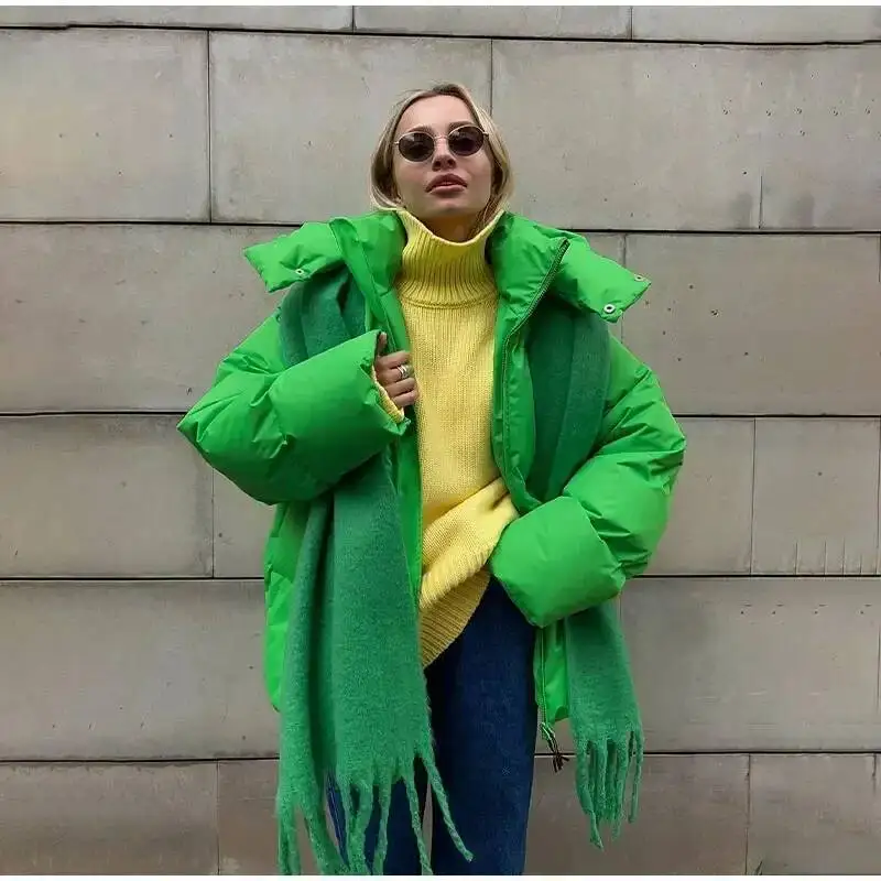 Winter Solid Color Zip-Up Women's Lightweight Padded Bomber Jacket Long Sleeve Coats Ladies Coat Womens 2026