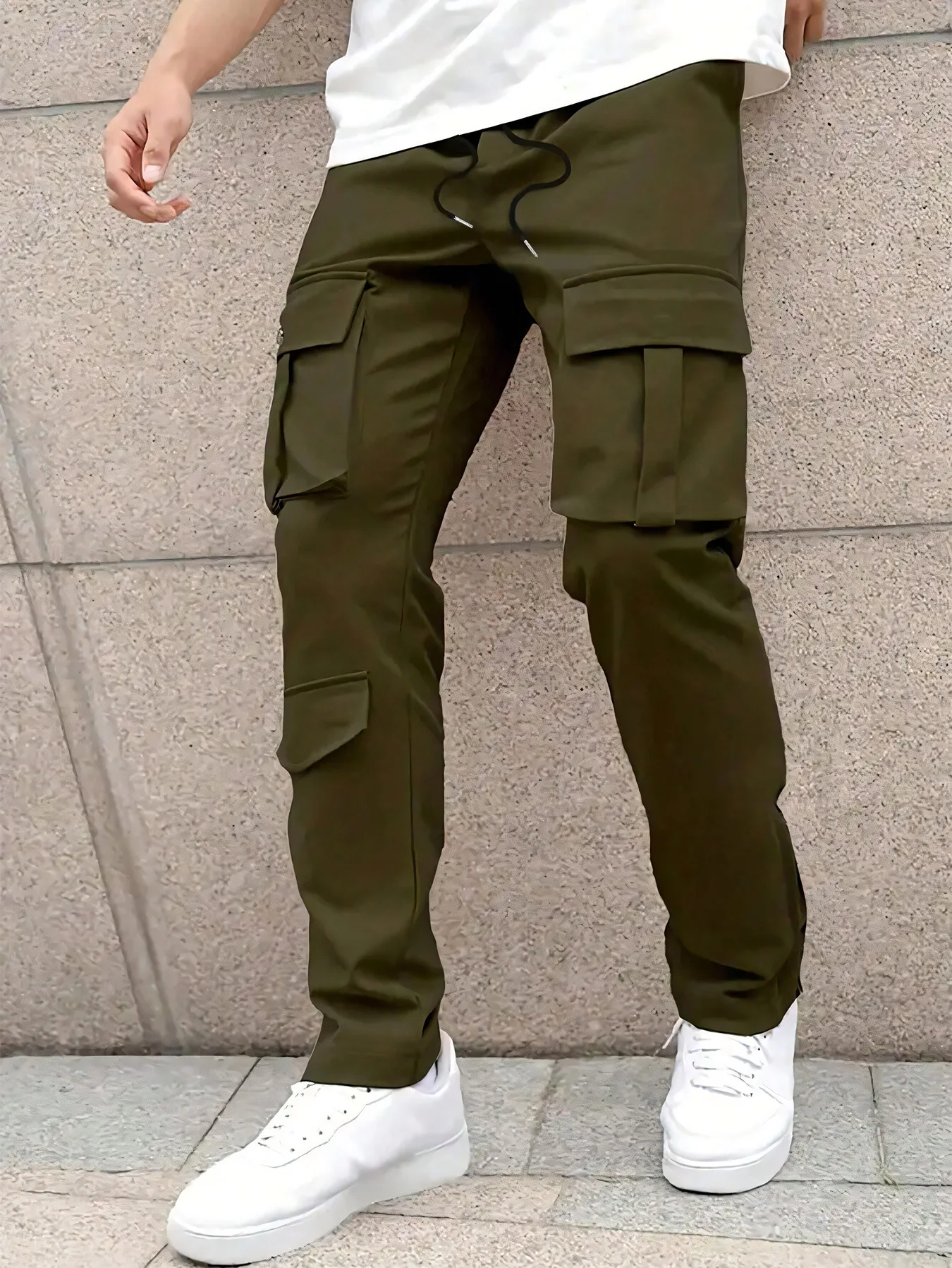 

American retro trendy men's pants with multiple pockets, work pants, loose fashion sport pants, Amazon best sellers
