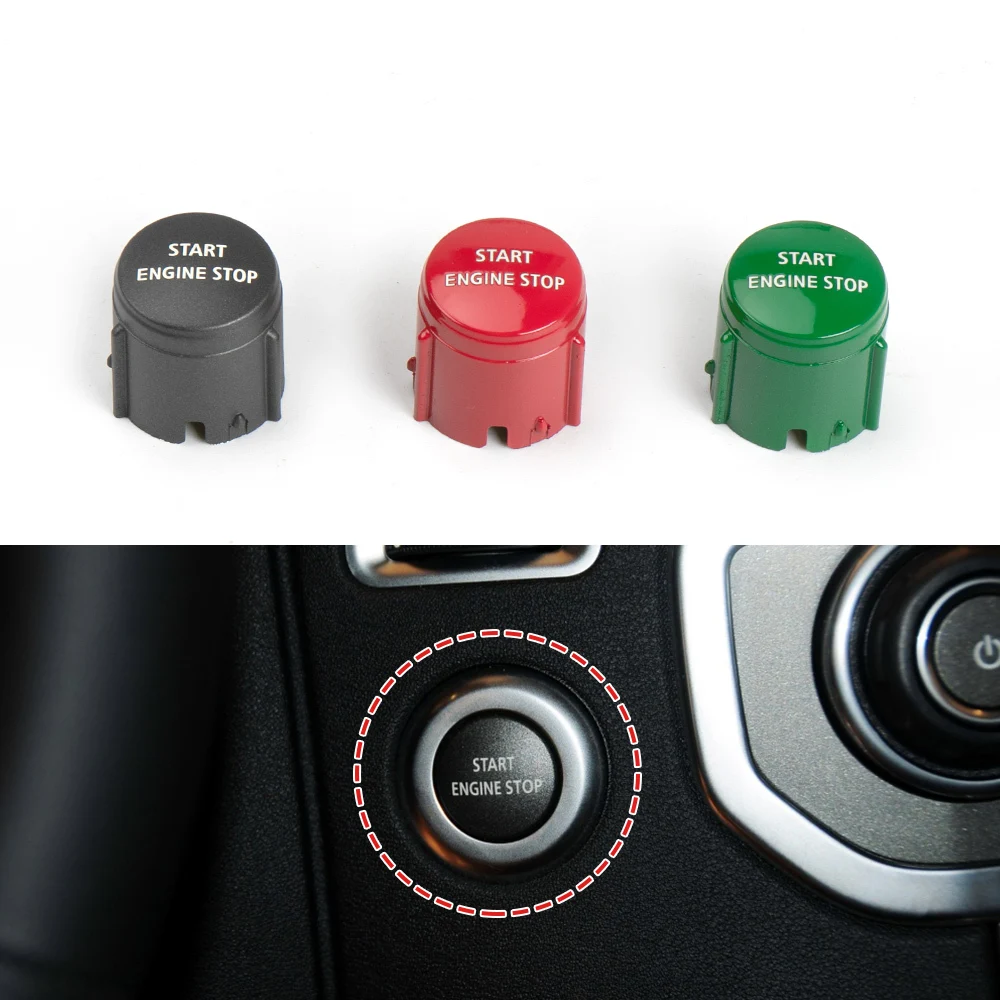 For Land Range Rover Sports Discovery 4 Car Start Stop Engine Button Switch Cover One-key Start Button Engine Red Green Black
