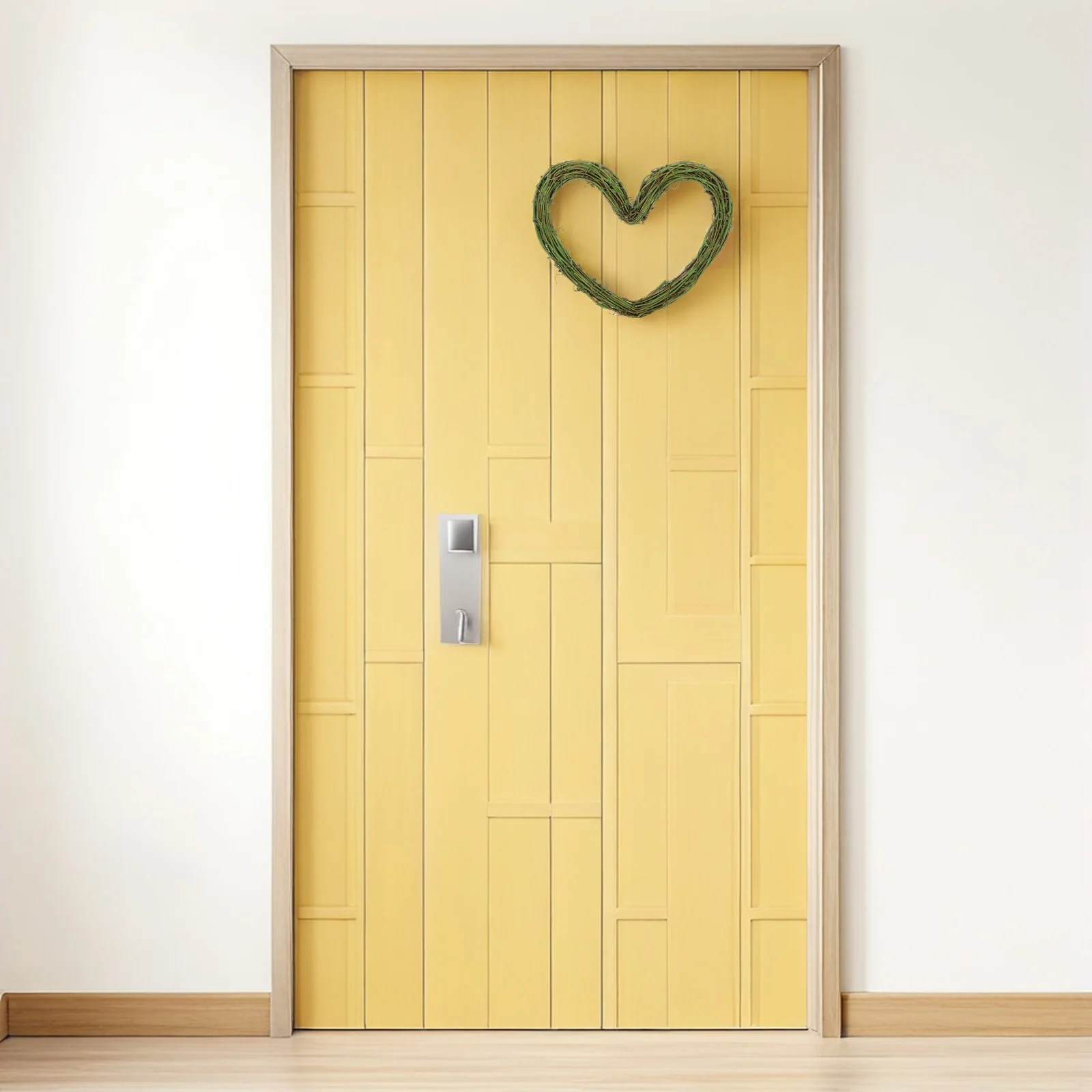 

2pcs Heart Shaped Grapevine Wreath Romantic Rattan Vine Ring For Door Wall Hanging Diy Handmade Holiday Wedding Decoration -