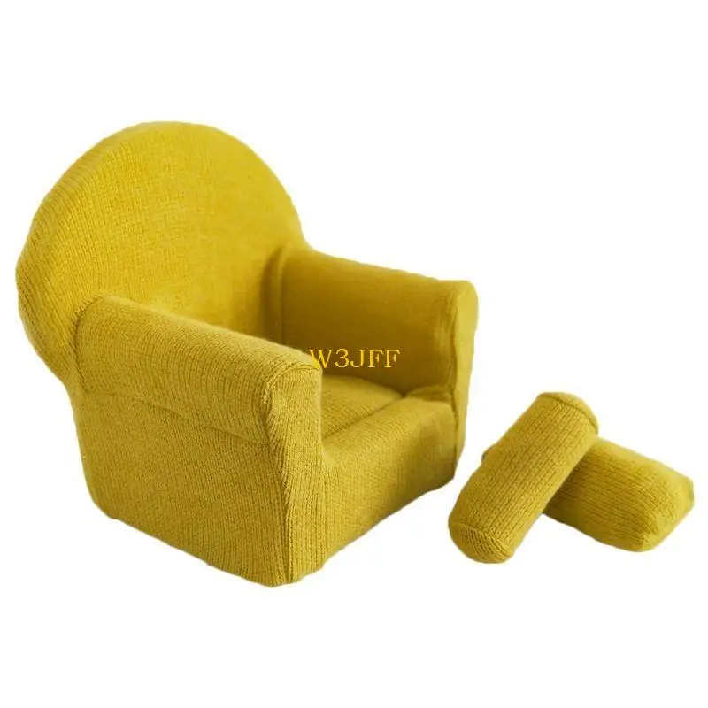 W3JF 3 قطعة الوليد التصوير الدعائم الطفل الانتحال أريكة طقم وسادة الرضع صور اطلاق النار كرسي الديكور Fotografia الإكسسوارات #5