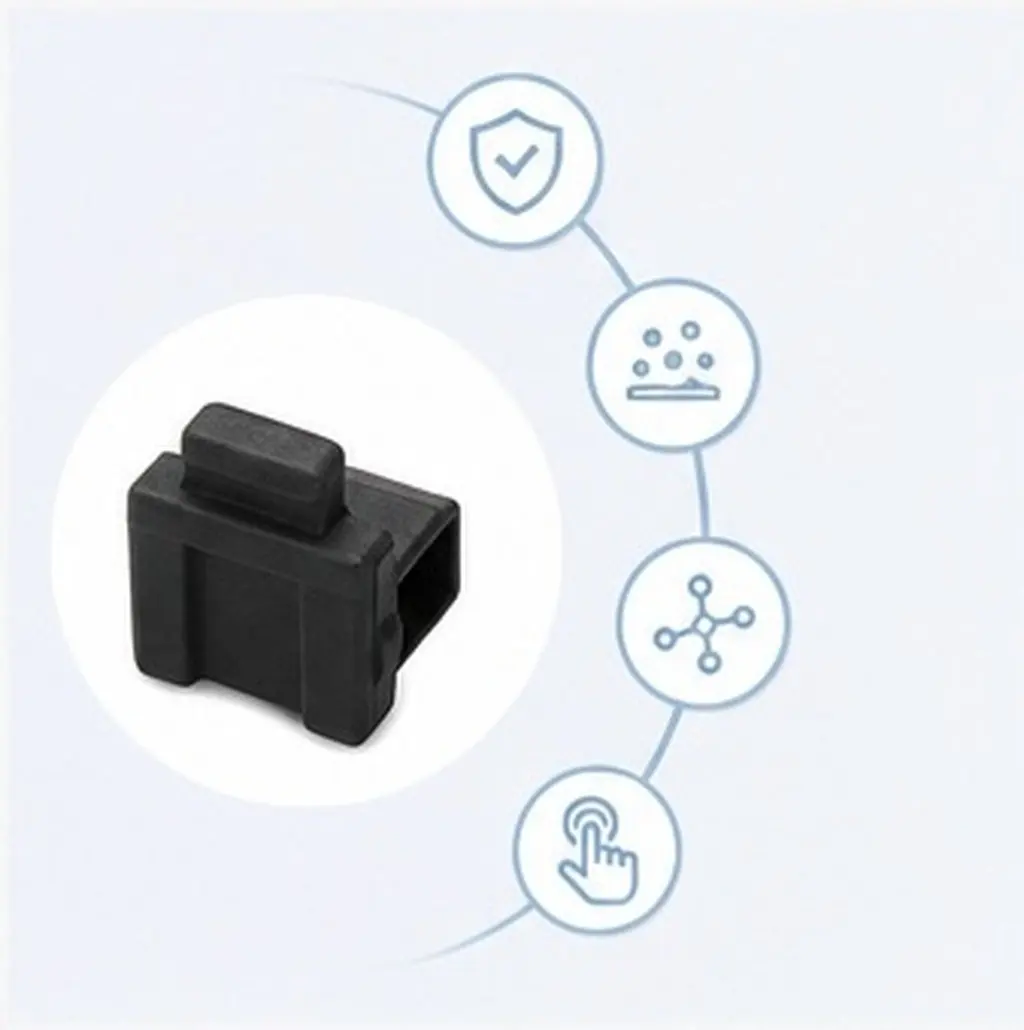 30Pcs Silicone Sfp Port Dust Cover Fiber Optic Module Protector Cap Telecom Network Equipment Silicone Protective Plug