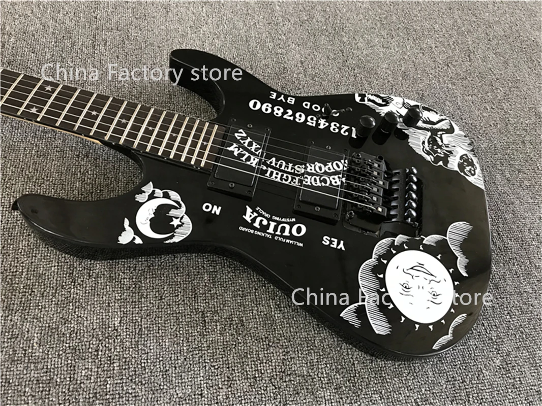 حار بيع ESP متجر مخصص KH-2 Ouija كيرك هاميت سينثيا الغيتار الكهربائي، فلويد روز تريمولو جسر #1