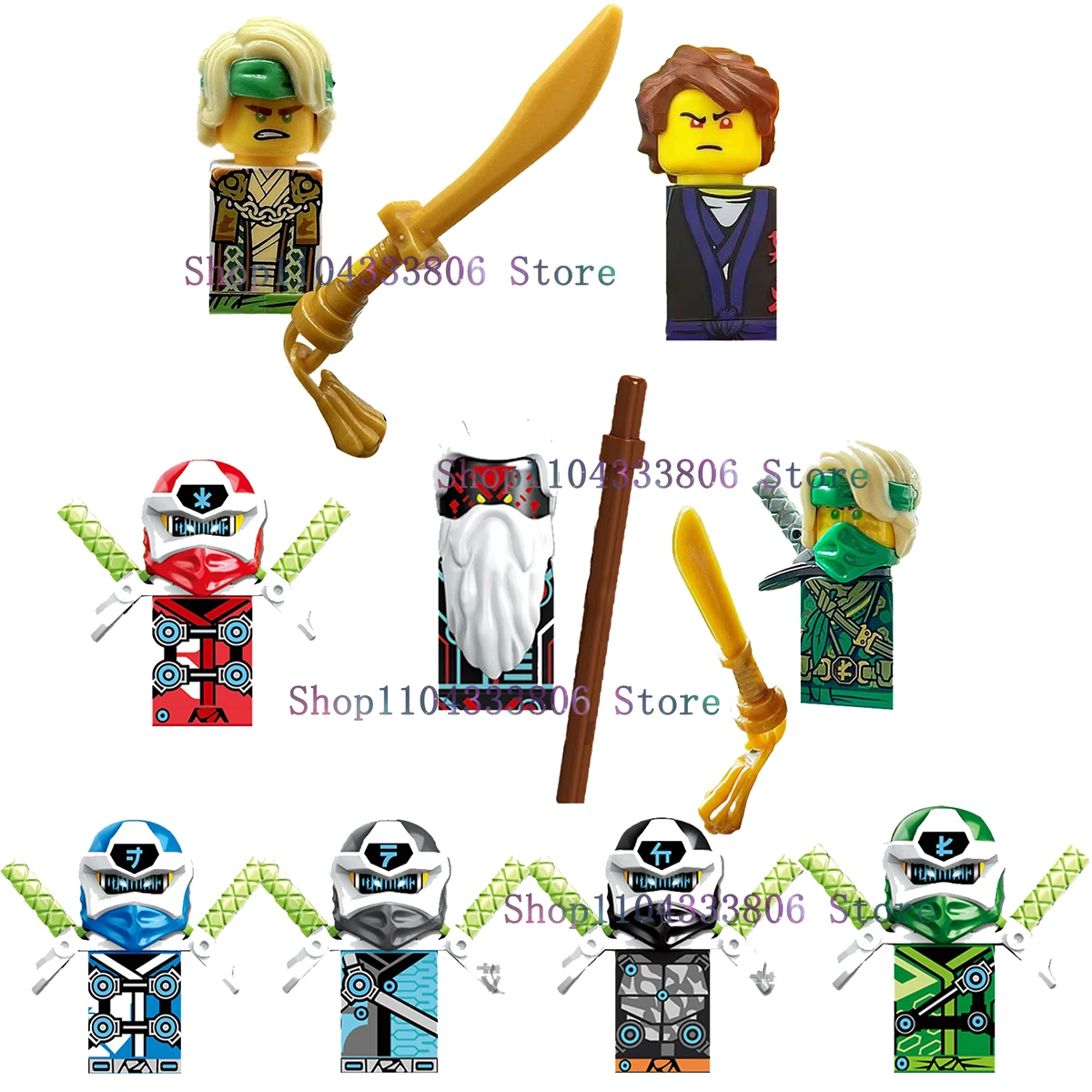 Prime Empire Ninja Kai Jay Cole Nya Anime Cartoon TV Bricks Dolls Ninjago Lloyd Garmadon Killow Toy Building Blocks Model Gifts