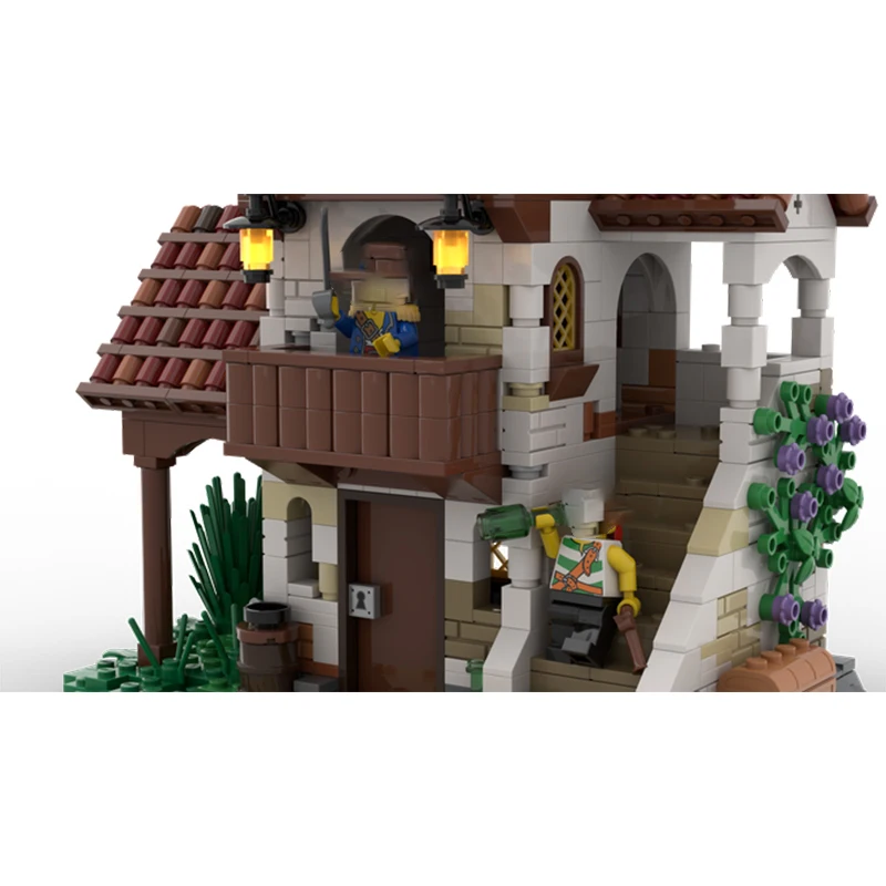 ストリート ビュー アーキテクチャ シリーズ 中世の城 MOC- 127497   ビルディングブロック DIY モデルコレクション専門家教育レンガおもちゃギフト