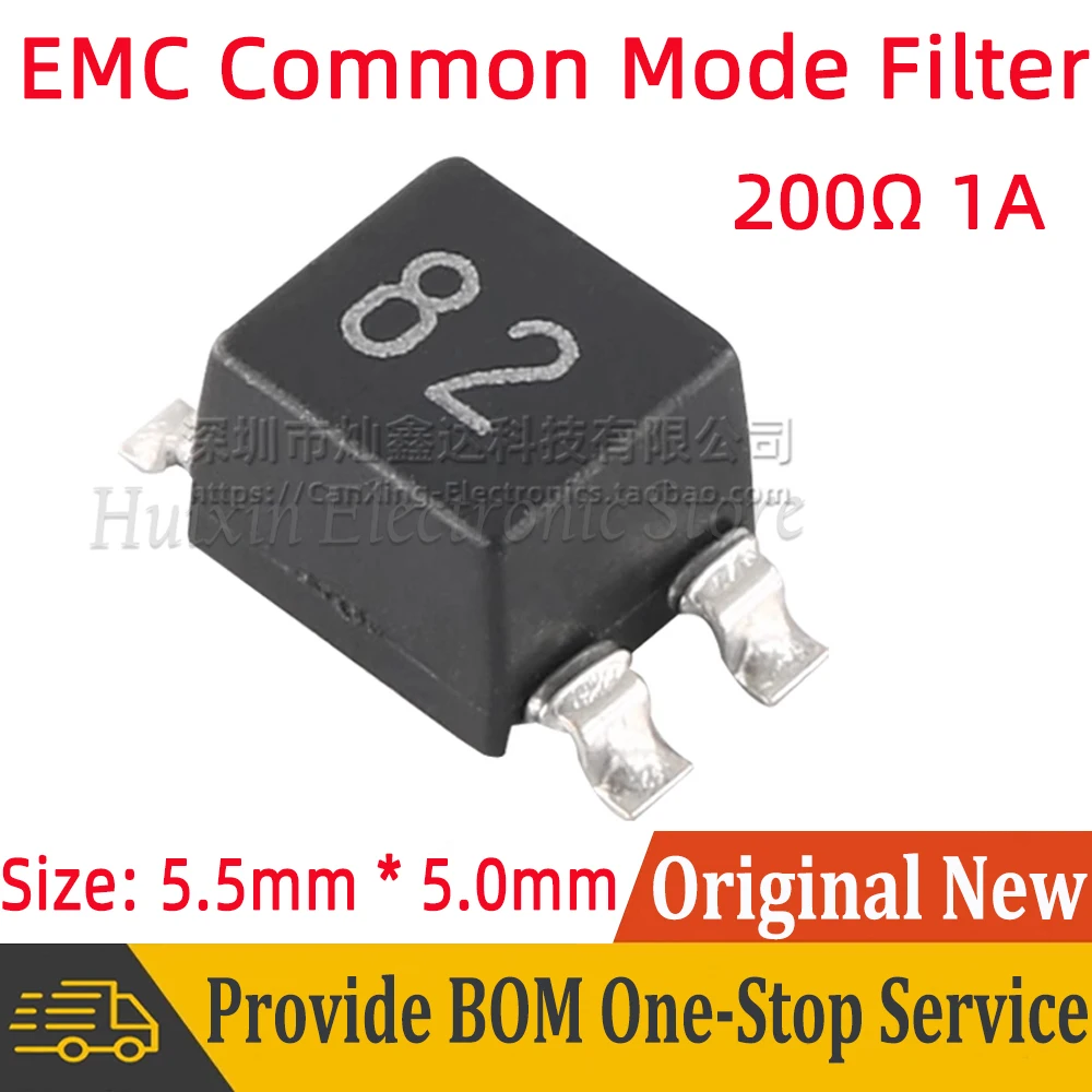 5pcs SMT Surface Mount Choke Coil Inductor EMC Filter Impedance 200ohm 1A High Frequency Signal Filter