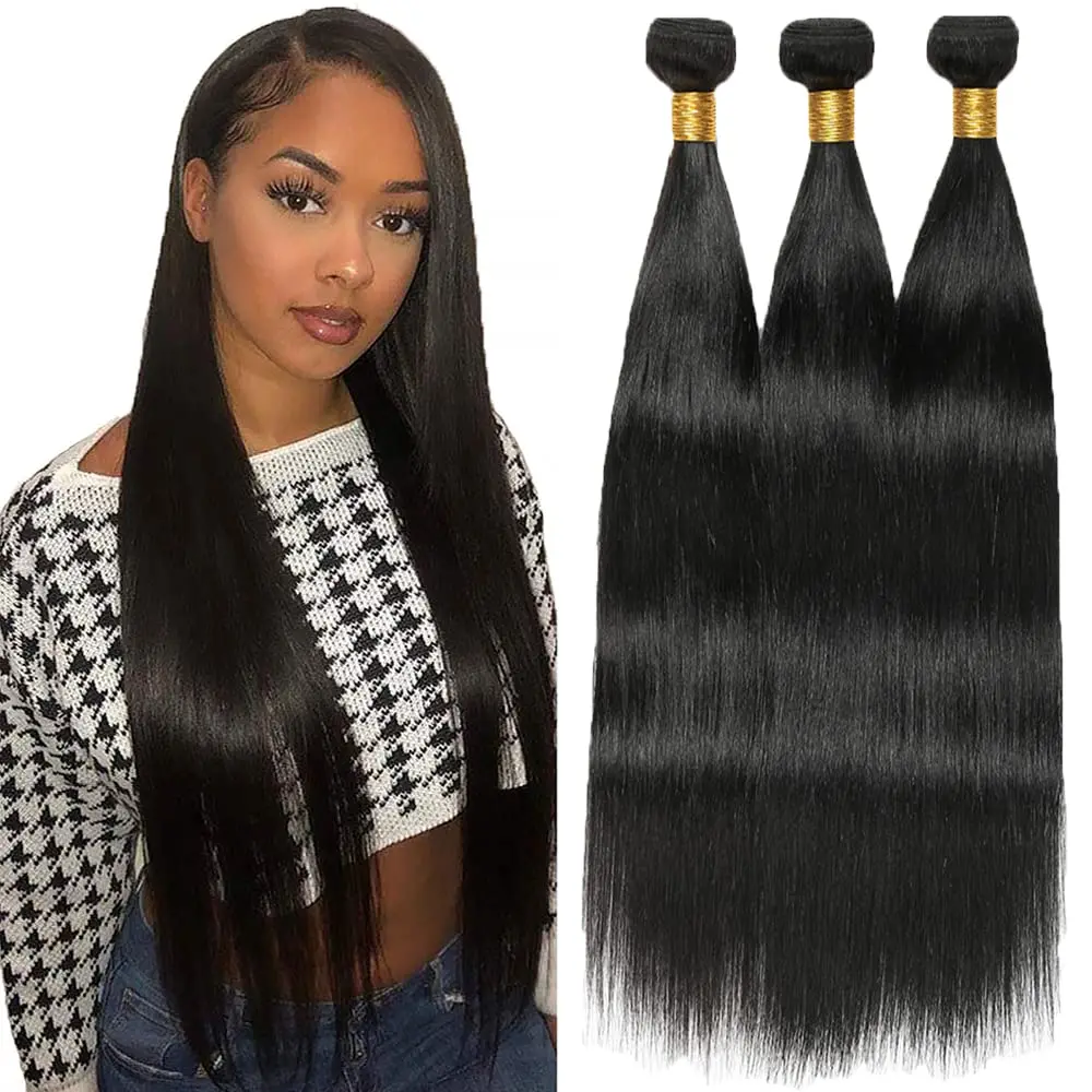 Straight Bundles Human Hair 14 16 18 inch Brazilian Virgin Straight Human Hair Bundles 2/3/4 Bundles Human Hair Straight Hair