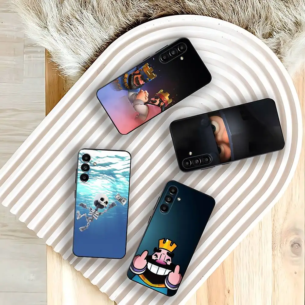 

C-Clash Royale GAME Phone Case For Samsung Galaxy A73,31,32,72,41,53,52,71,22,5G,Note,J7,8,9 Soft Black Cover