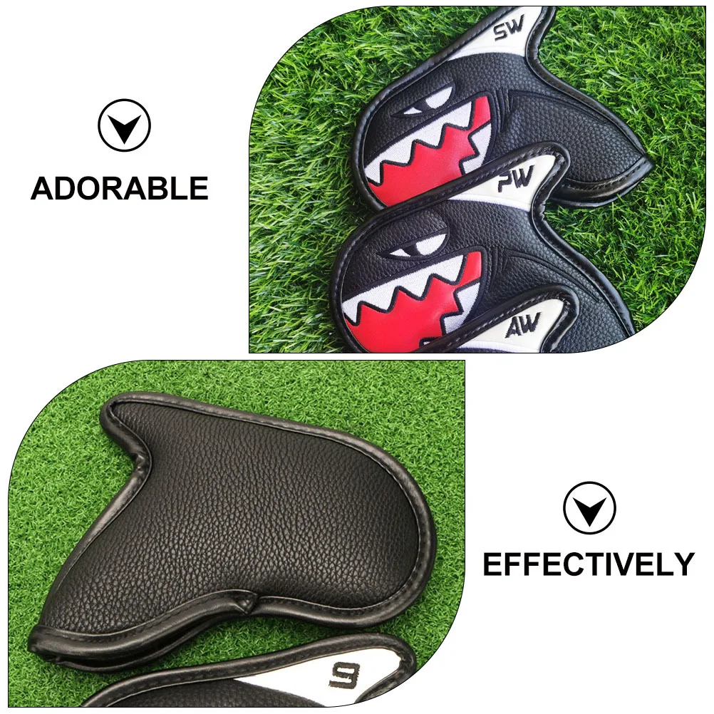 

9Pcs Golf Club Head Covers Professional Putter Iron Driver Protective Decorative Set for Sports Equipment Storage Travel Gift