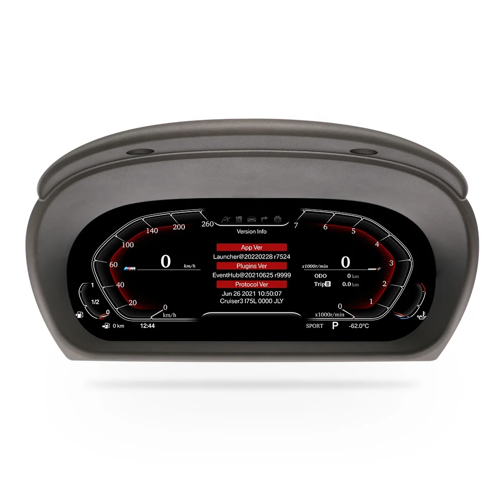

Route New 12.3'' Car Dashboard Instrument Speedometer for E90 E91 E92 Digital Lcd Cluster with Resolution 1920*720