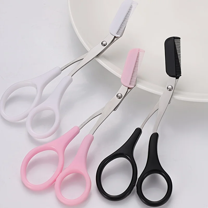 1 Stainless Steel Eyebrow Scissors, Sharp Fine Blade, Portable And Precise, Eyebrow Trimming And Makeup Tool, Suitable For Women