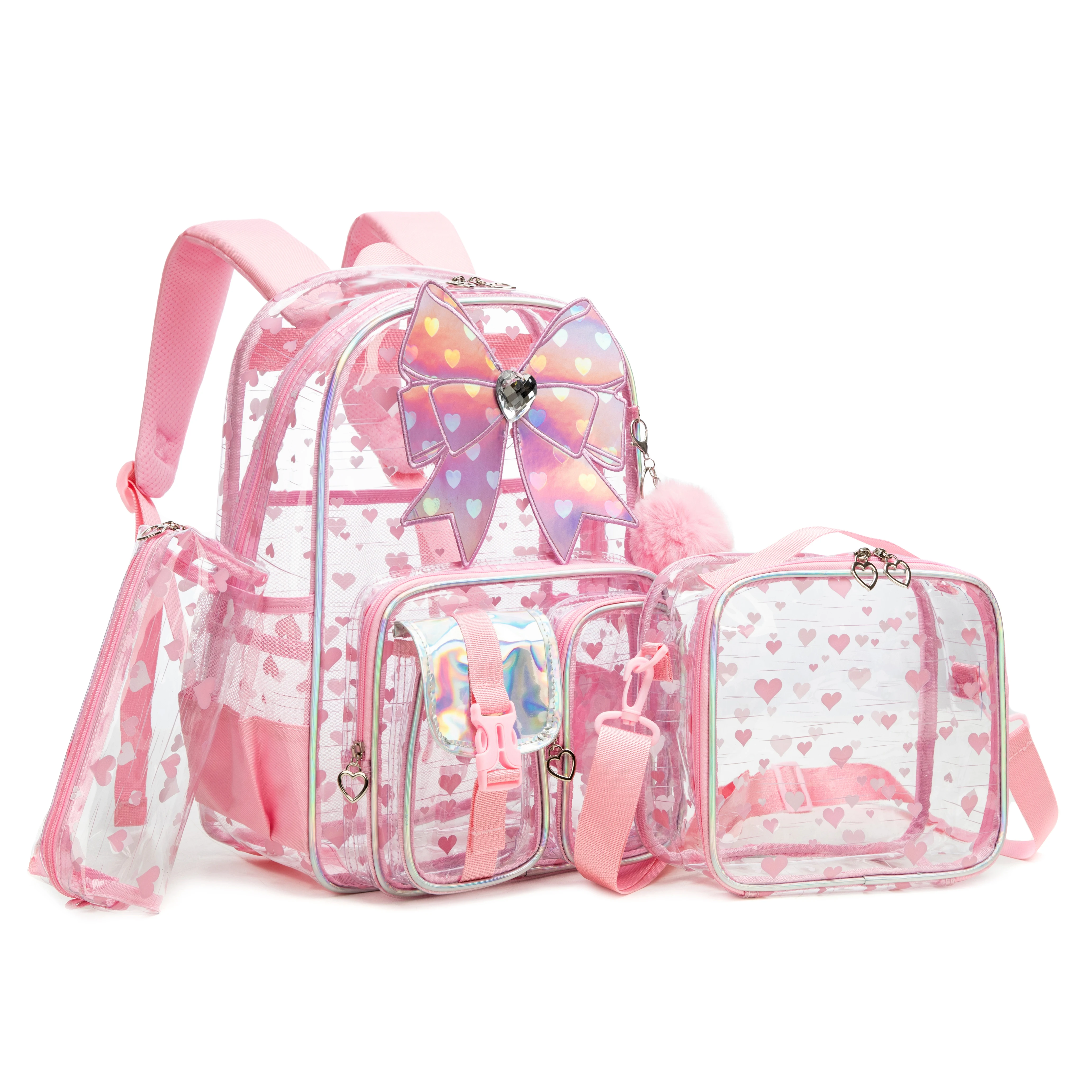 pink-monogram-heavy-duty-clear-backpack-kids-transparent-backpacks-for-school-girls-elementary-bookbag-stadium-concert-college