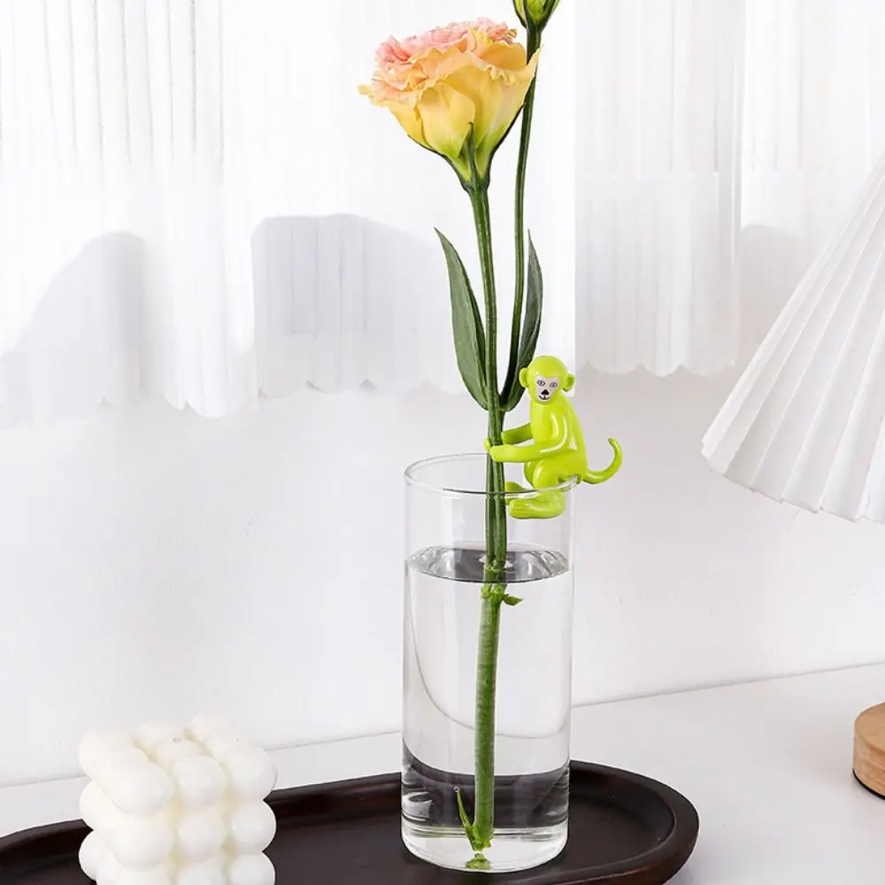 

Универсальная подставка для растений с защитой от падения обезьяны, подвесная подставка для цветочного горшка с изображением обезьяны, милые силиконовые опоры для растений для восхождения двора