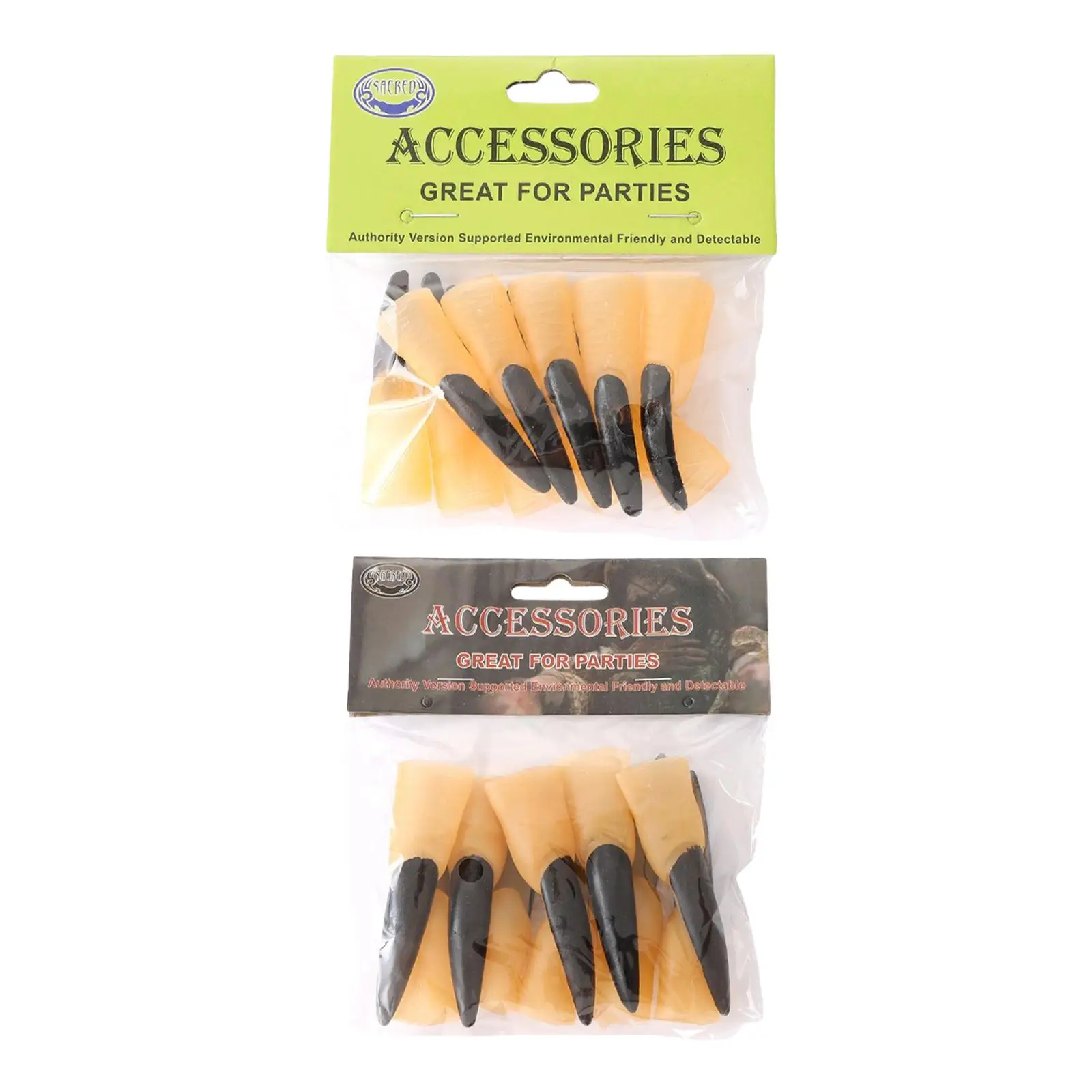 10pcs Witch Claws Halloween Costume Accessories Black Nail Claws Monster Finger