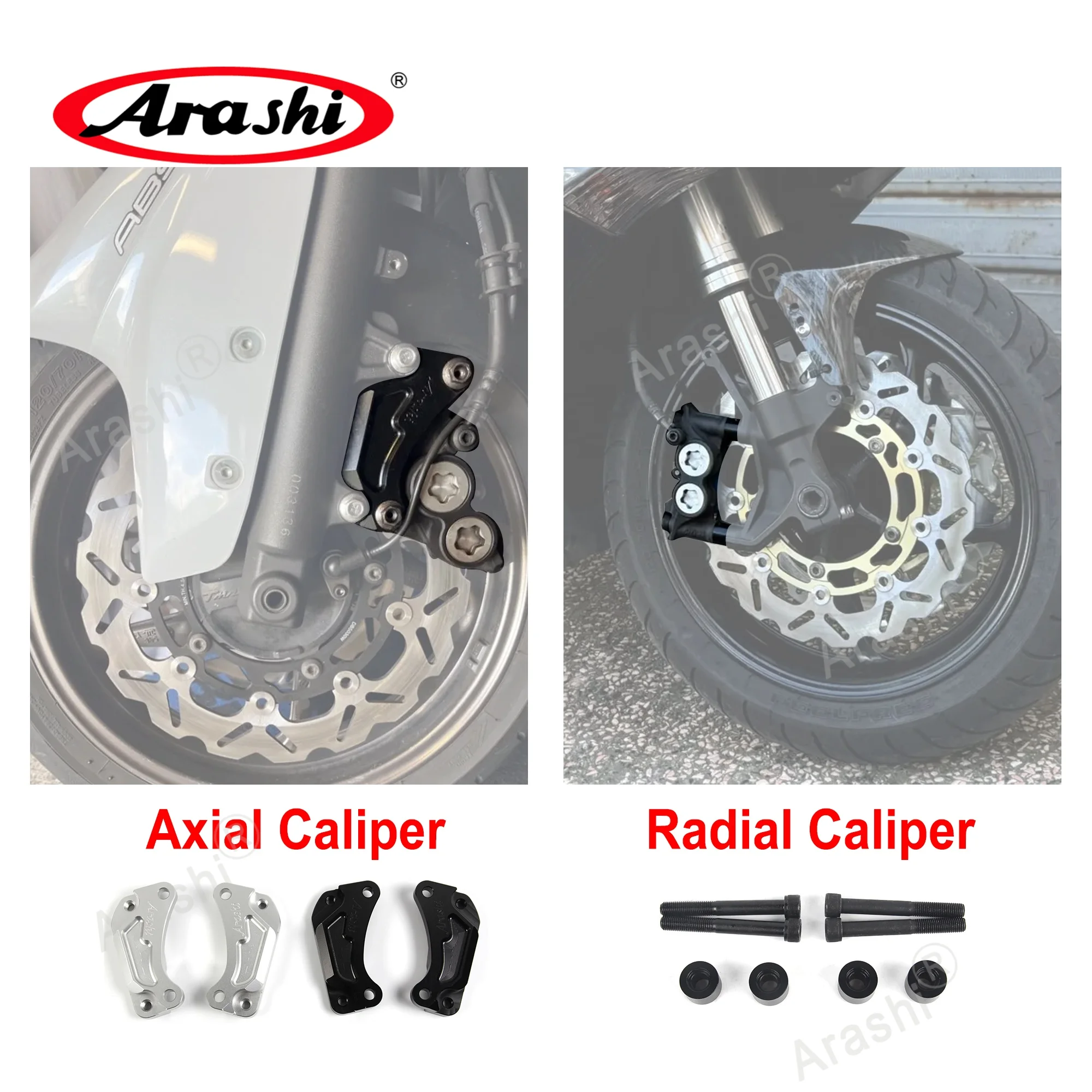 Arashi 298mm Oversize CNC Front Brake Disc Rotors For YAMAHA XP