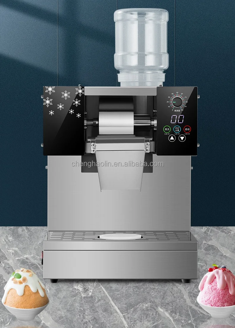 Snowflake Ice Flake Making Bingsu Machine Automatic Shaved  Machine Automatic Snow  Maker  Crusher Fast  Shaving